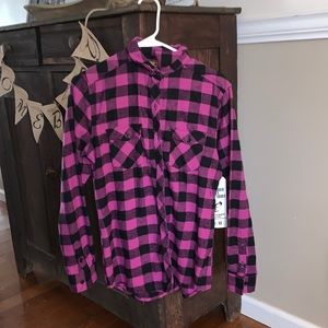 Girls button up flannel!